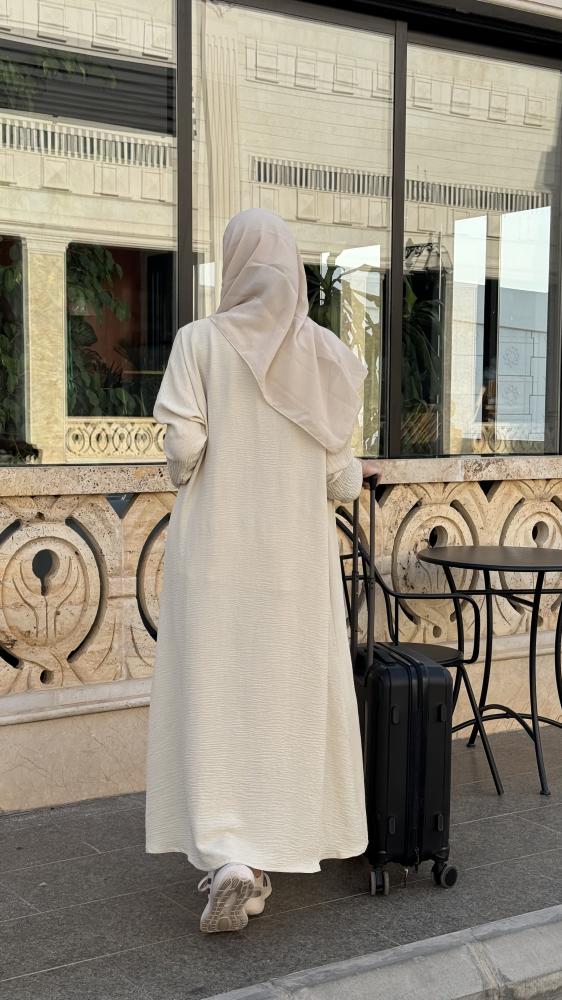 Travel beige abaya