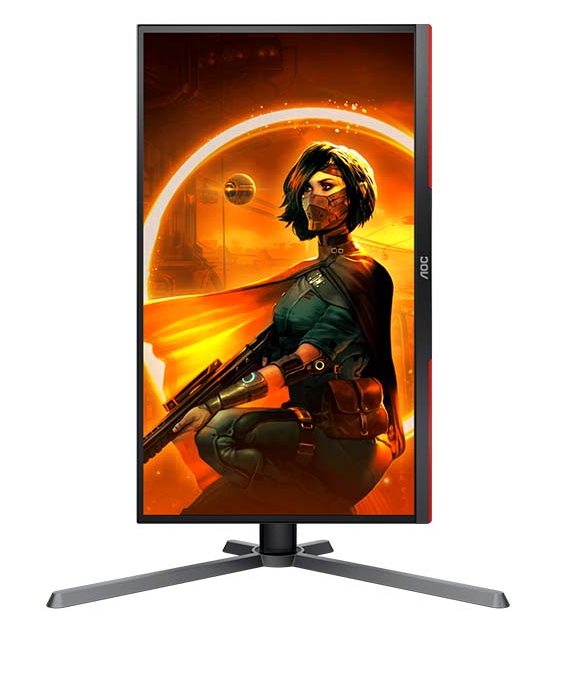 شاشة كمبيوتر الألعاب 25G3ZM AOC بمقاس 24.5 بوصة فل اتش دي 1920X1080، تقنية العرض VA، معدل التحديث 240 هيرتز، سرعة الاستجابة 0.5 ملي ثانية، تقنية المزامنة AMD فري سينك بريميوم، تدعم Xbox Series X / PS5 - اسود / احمر