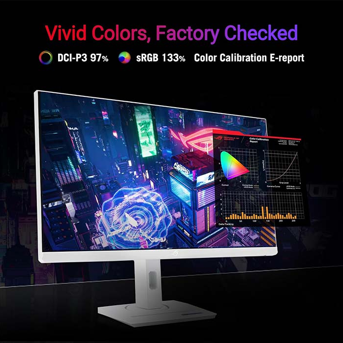 شاشة ألعاب اسوس روج ستريكس XG27ACS-W مقاس 27 بوصة 2K كيو اتش دي 2560x1440، اتش دي ار 400، تقنية العرض IPS، معدل التحديث 180 هيرتز سرعة الاستجابة 1 ملي ثانية، تقنية المزامنة AMD فري سينك متوافقة مع انفيديا جي سينك، منفذ USB نوع C، استناد قابل للتعديل - أبي