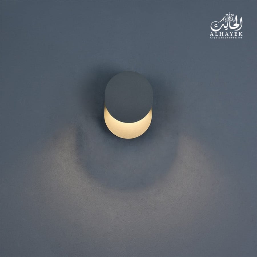انارة حائط خارجي رمادي اتجاه واحد
