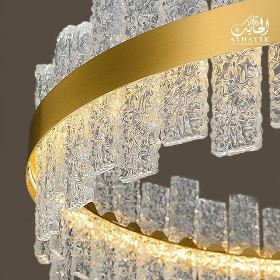 ثريا مودرن دائري ليد شرائح اكرلك - 80 سم