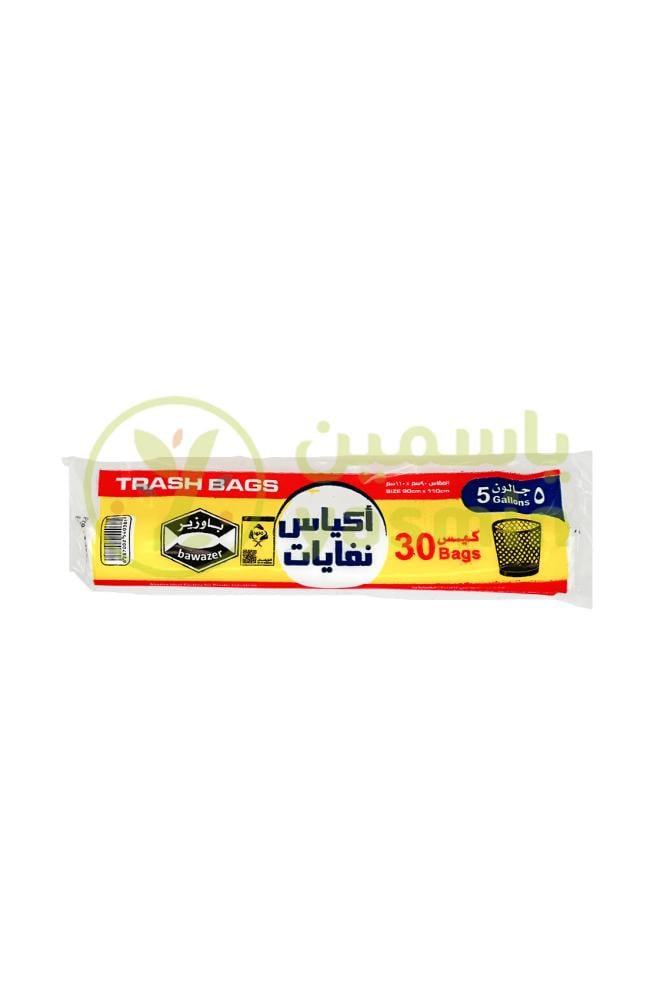 Bawazer Trash Bags 5 Gallon 30 Bags Size 90cm x 110cm 1 Pack