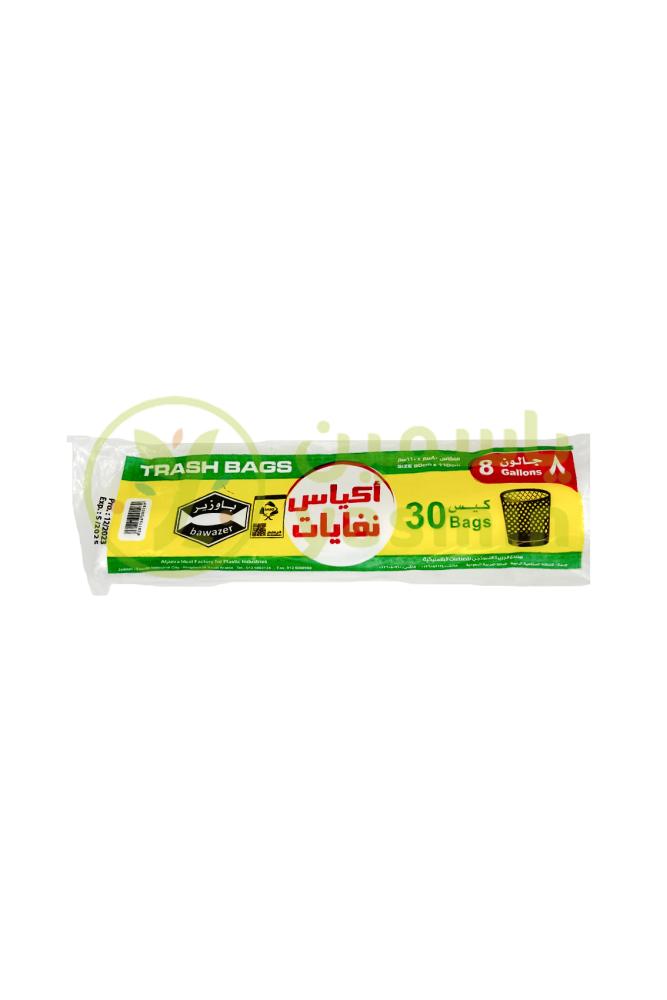 Bawazer Trash Bag 8 Gallons 30 Bags Size 90cm x 110cm 1 Pack