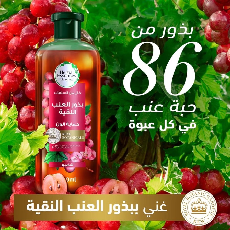 هربل إيسنسز شامبو بذور العنب النقية 400 مل