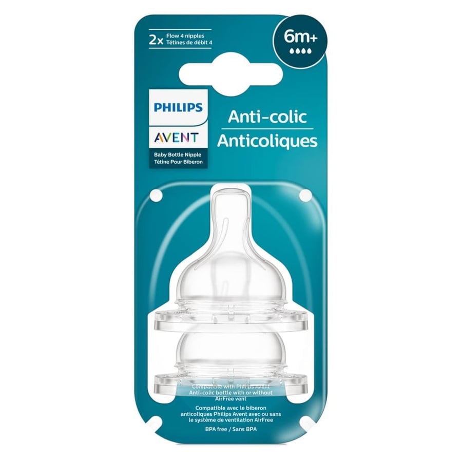 Avent (764/02) Anti-colic Nipple 6 months and above, 2 tablets