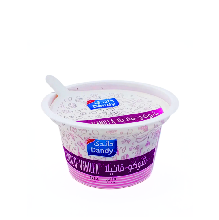 داندي ايسكريم كوب شوكو فانيلا 125ml