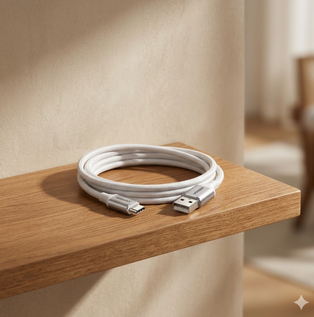 سلك شاحن قماش UGREEN USB TO TYPE C 2M