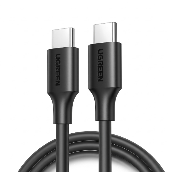 سلك شاحن UGREEN USB C TO USB C 60W BLACK 1M