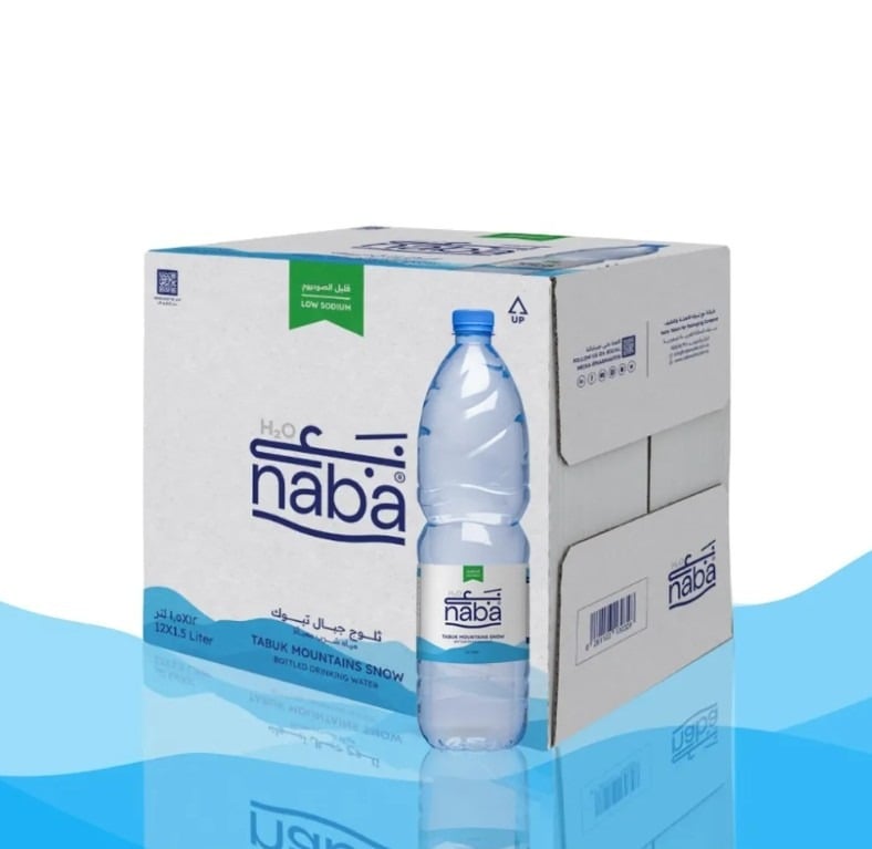مياه نبع لتر ونص - 12 حبه (كرتون)