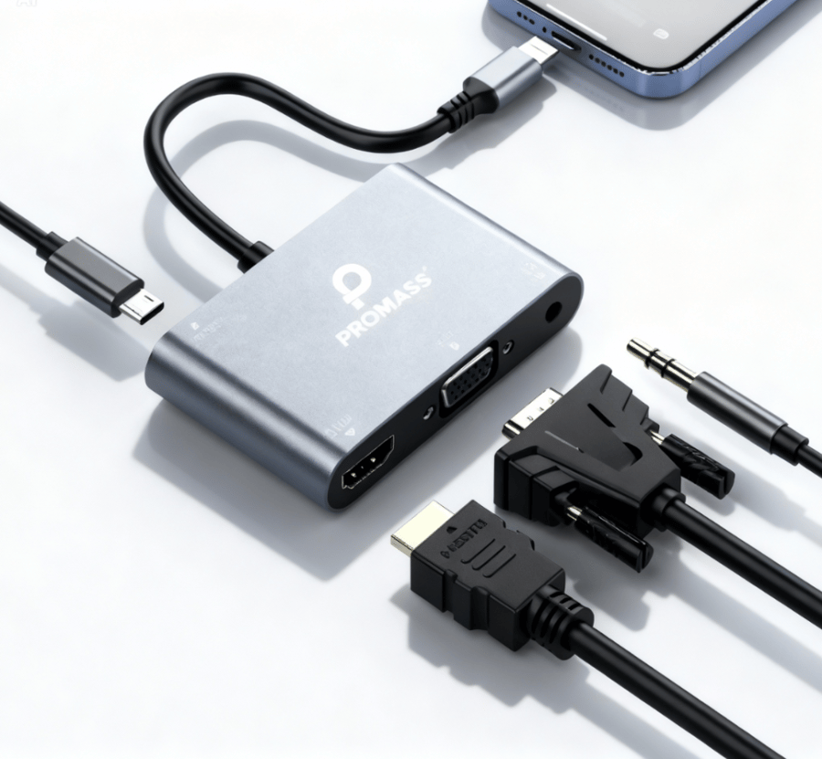 وصلة LIGHTNING  TO HDMI VGA PROMASS 0668