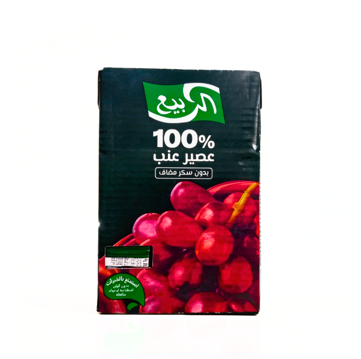 الربيع عصير عنب بدون سكر مضاف 18 عبوه * 185 مل (كرتون)
