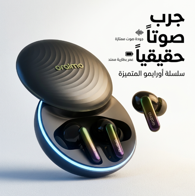 سماعة ايربودز ORAIMO SPACEBUDS BEYOND SOUND OTW-630 BLACK