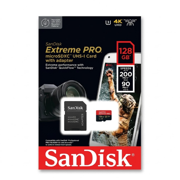 MEMORY CARD MICRO 256 GB  EXTREME PRO 200MBPS