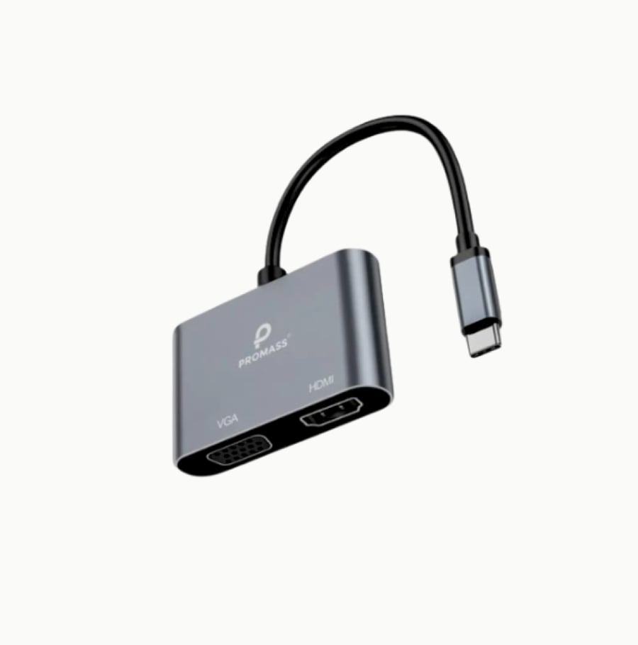 وصلة TYPE C TO HDMI VGA PROMASS 0667