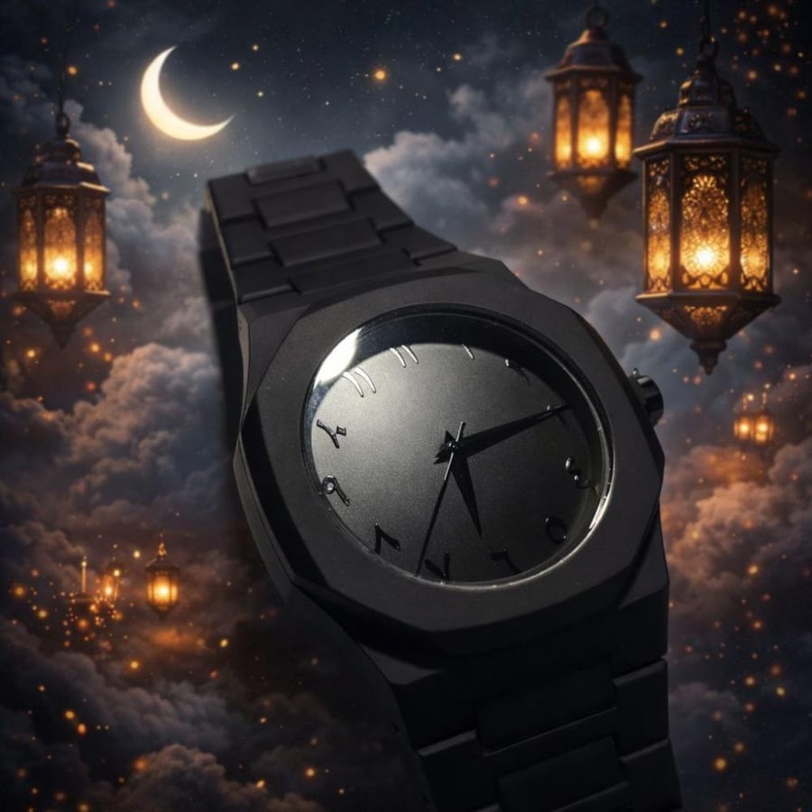ساعه بلاك ادشن غير مزخرفه  Black Edition