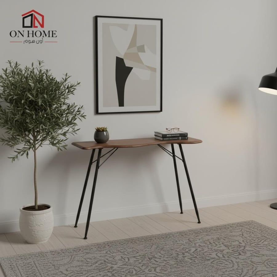 طاولة خدمة  جانبيه مفرد - 76X40X120 سم - خشبي وأسود