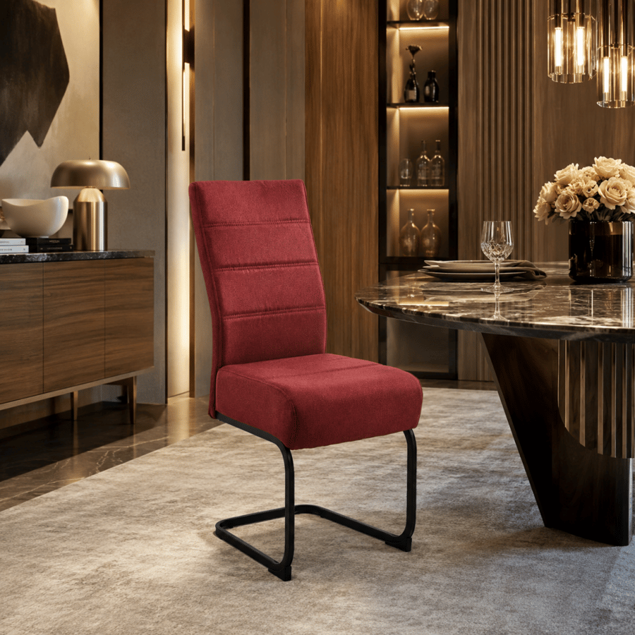 كرسي مفرد أحمر تمري
