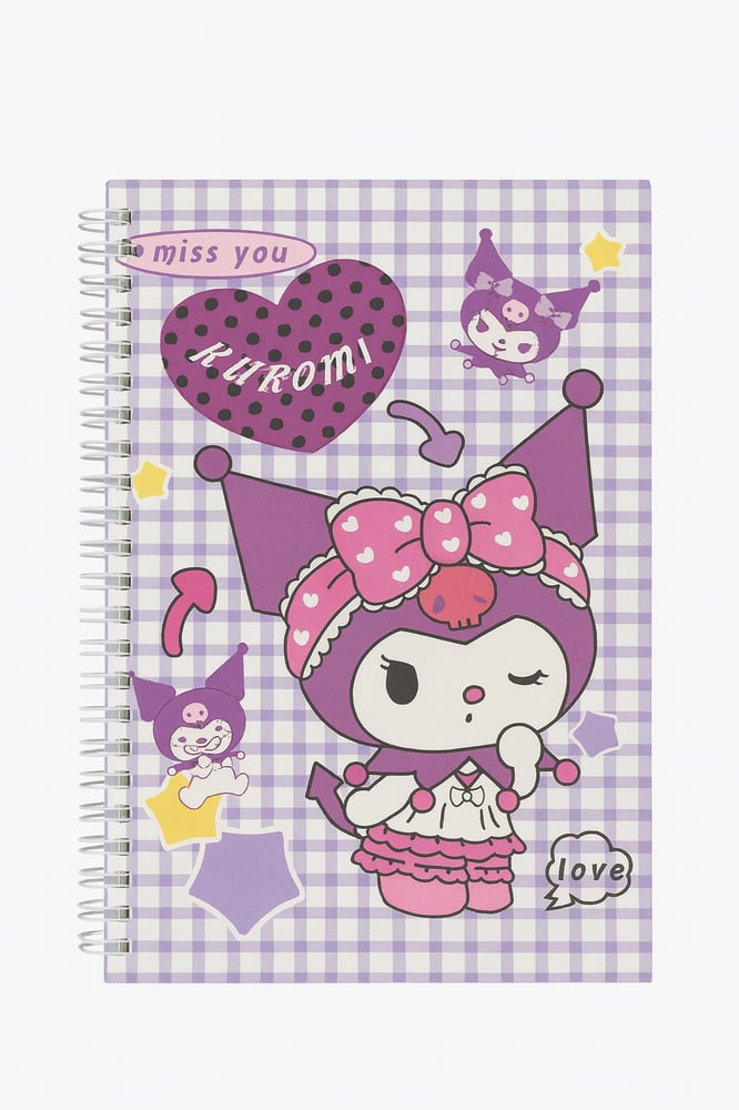 Kuromi planner and writing notebook – 60 pages (Shape 4)