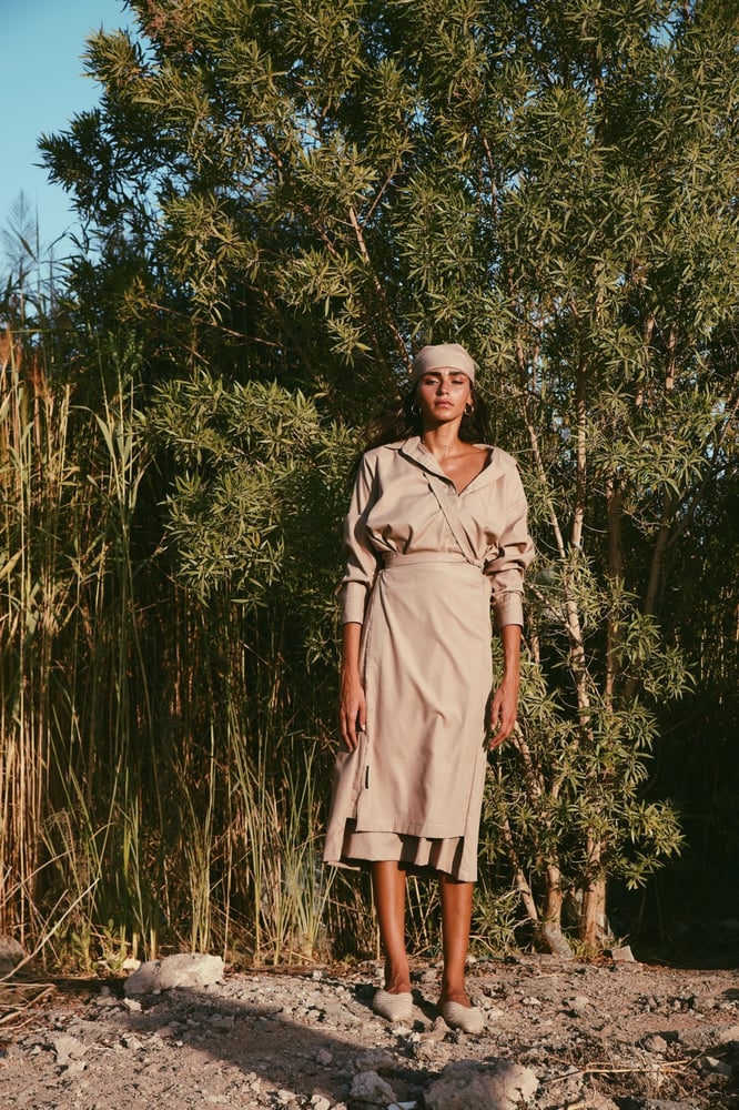Surrealism wrap dress