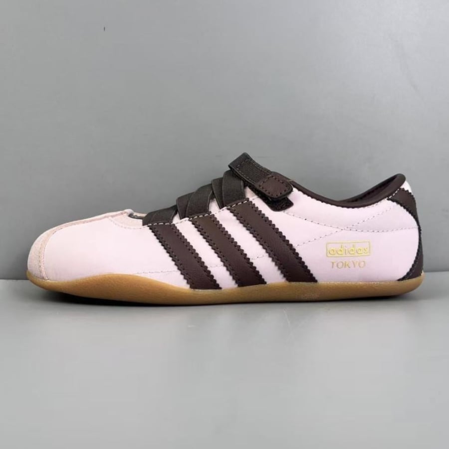 Adidas Tokyo Mary Jane Trainers In Light Pink And brown