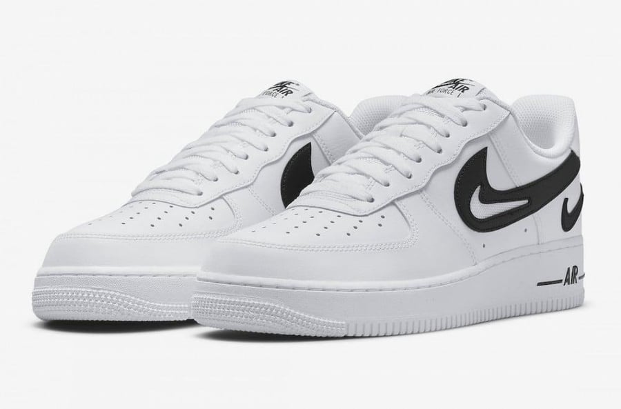 Air Force 1 '07 'Cut Out Swoosh - White Black'