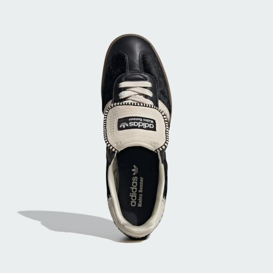 WALES BONNER PONY TONAL SAMBA (BLACK / WHITE)
