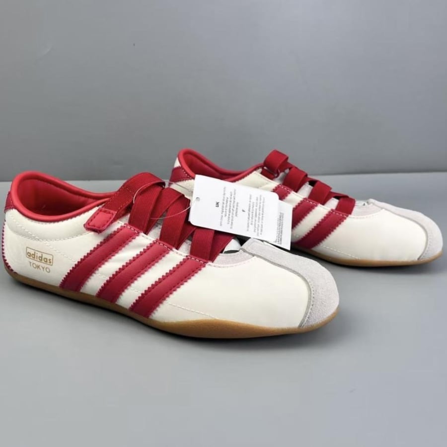 Adidas Tokyo Mary Jane Trainers In Light White And Red