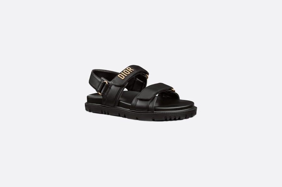 DIORACT SANDAL Black Lambskin