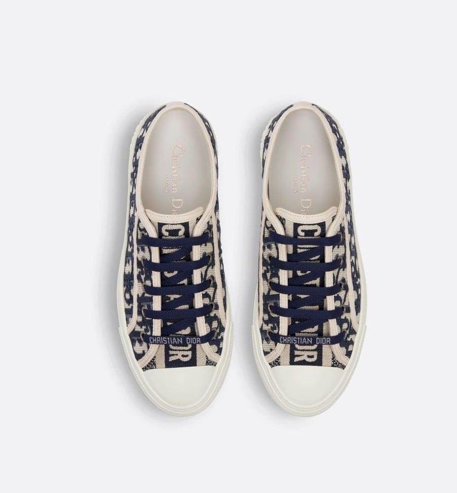 Dior Walk'N'Dior Embroidered Canvas Low 'Deep Blue'