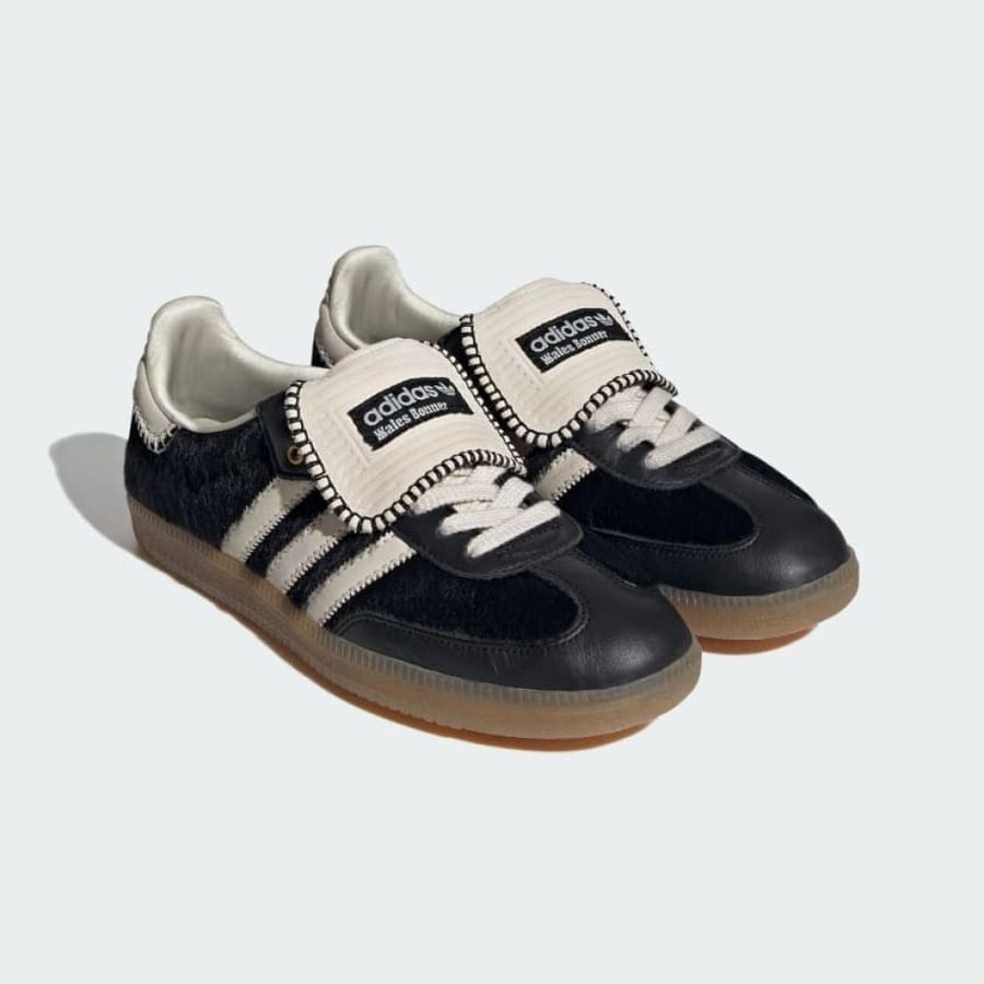 WALES BONNER PONY TONAL SAMBA (BLACK / WHITE)