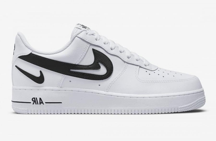 Air Force 1 '07 'Cut Out Swoosh - White Black'