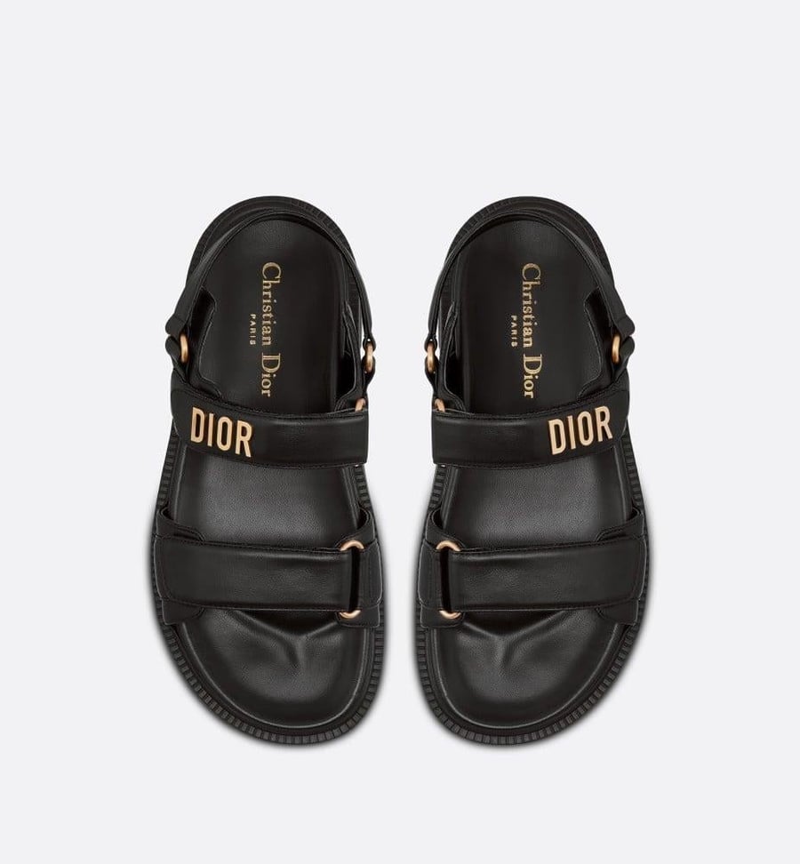 DIORACT SANDAL Black Lambskin