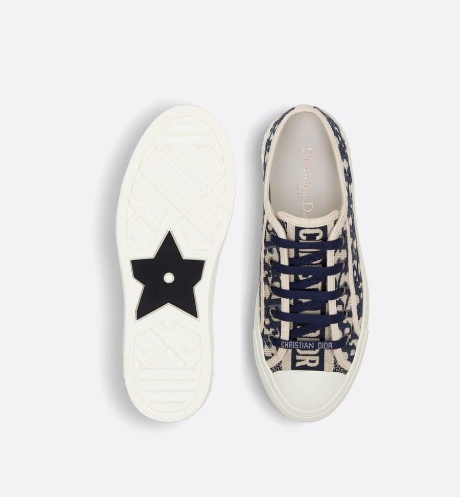 Dior Walk'N'Dior Embroidered Canvas Low 'Deep Blue'