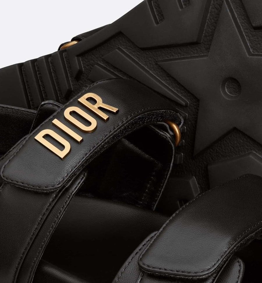 DIORACT SANDAL Black Lambskin