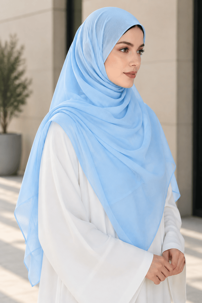طرحة كورية شيفون