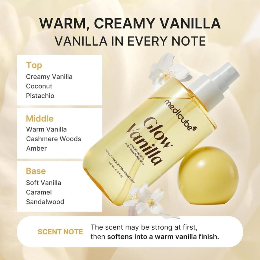 ميدكيوب معطر للشعر والجسم برائحة الفانيليا