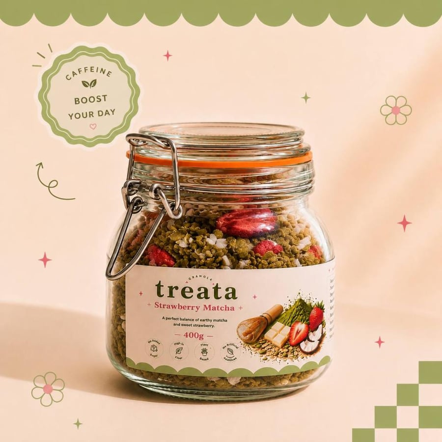 Strawberry Matcha Granola