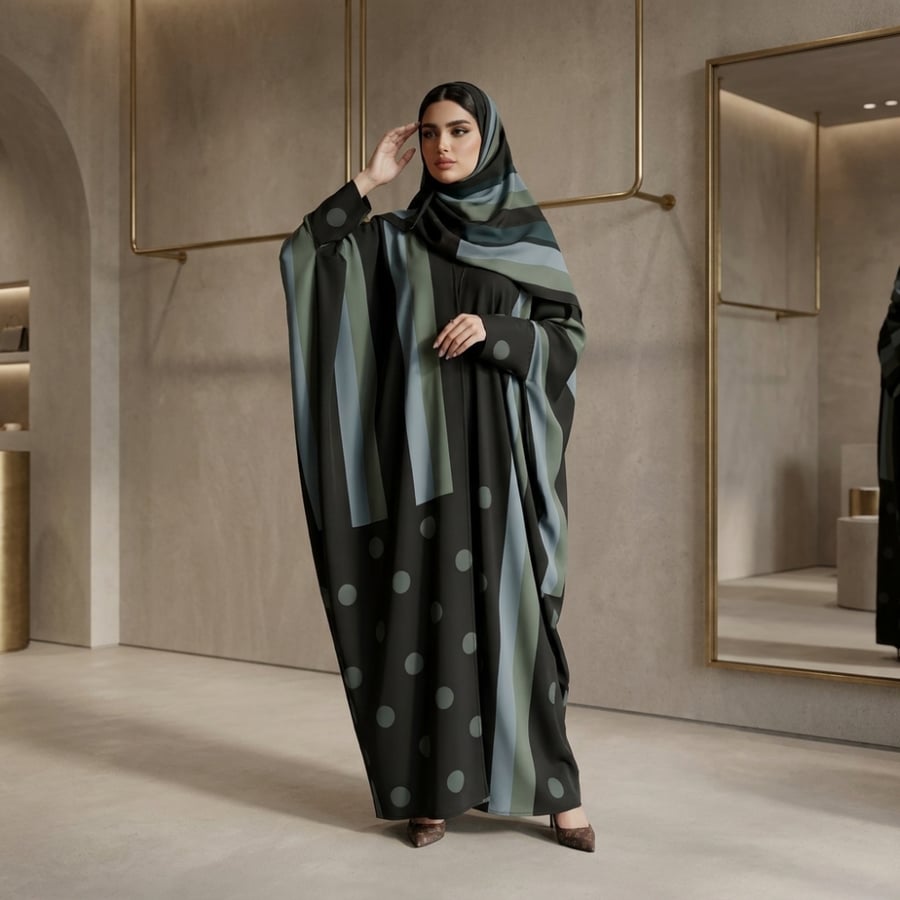 عباية نسائية ملونة