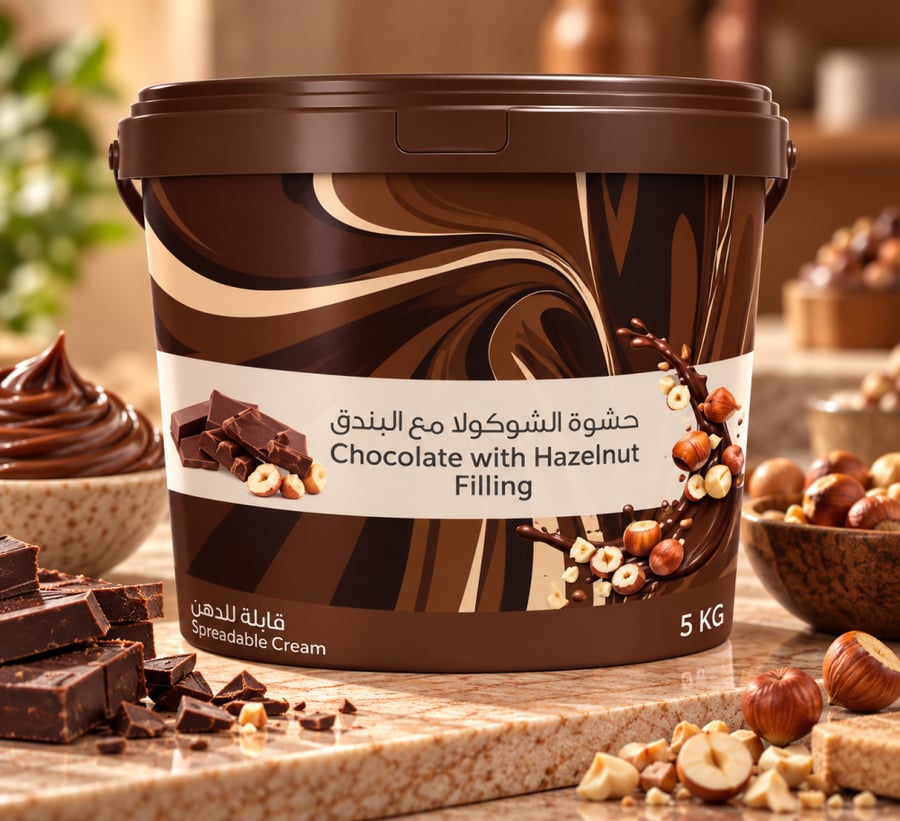 حشوة الشوكولاتة نوتيلا مع البندق نسبة 16%— Chocolate Hazelnut Filling
