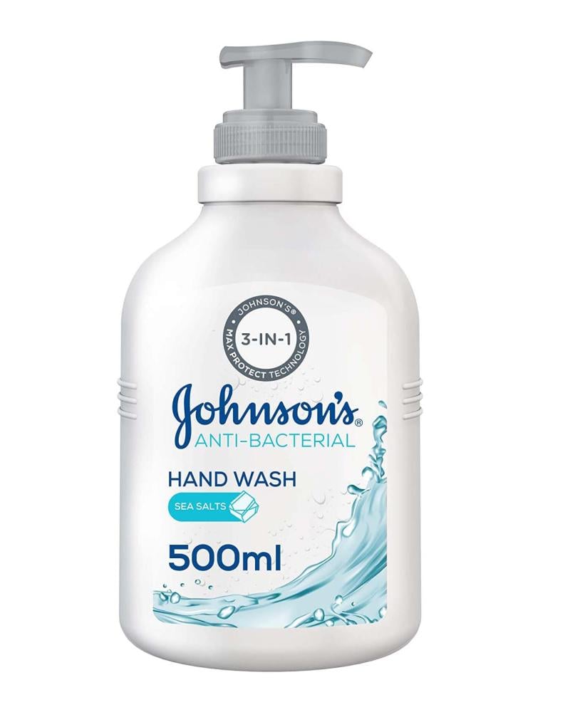 Johnson's 3-in-1 صابون يد مضاد للبكتيريا بملح البحر 500 مل