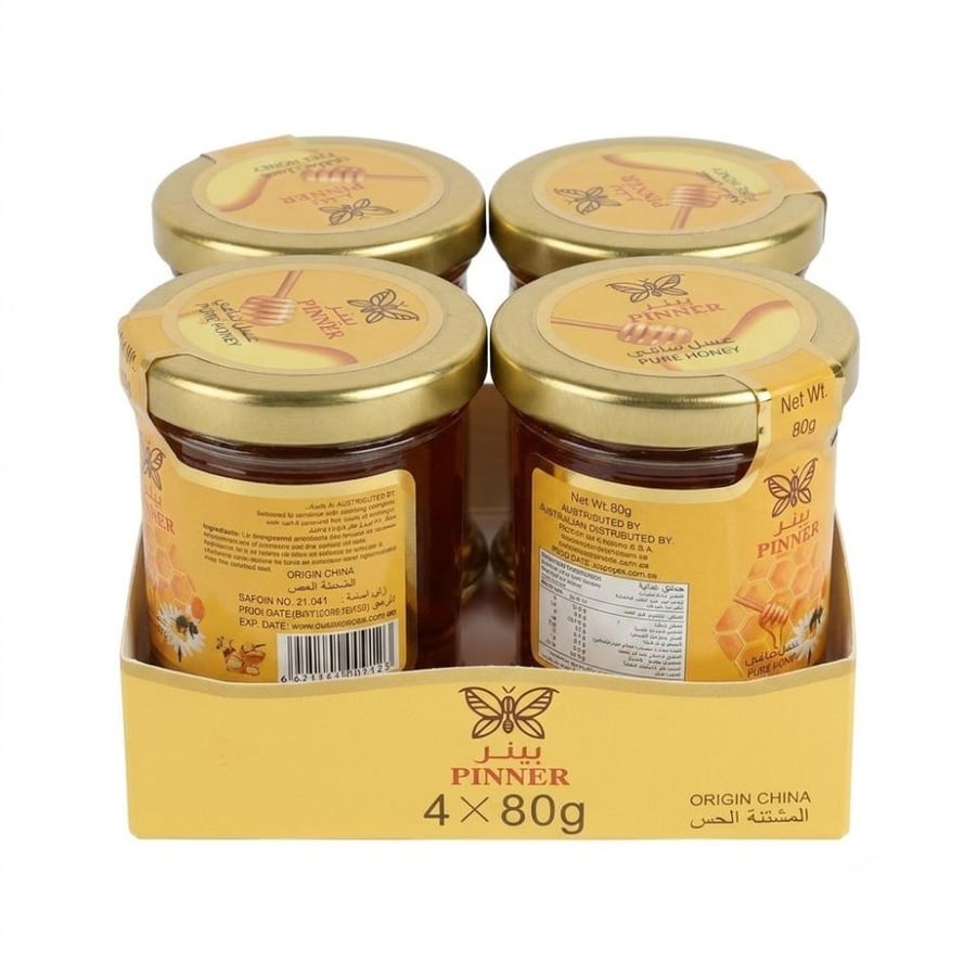 عسل بينر صافي 80جم × 4