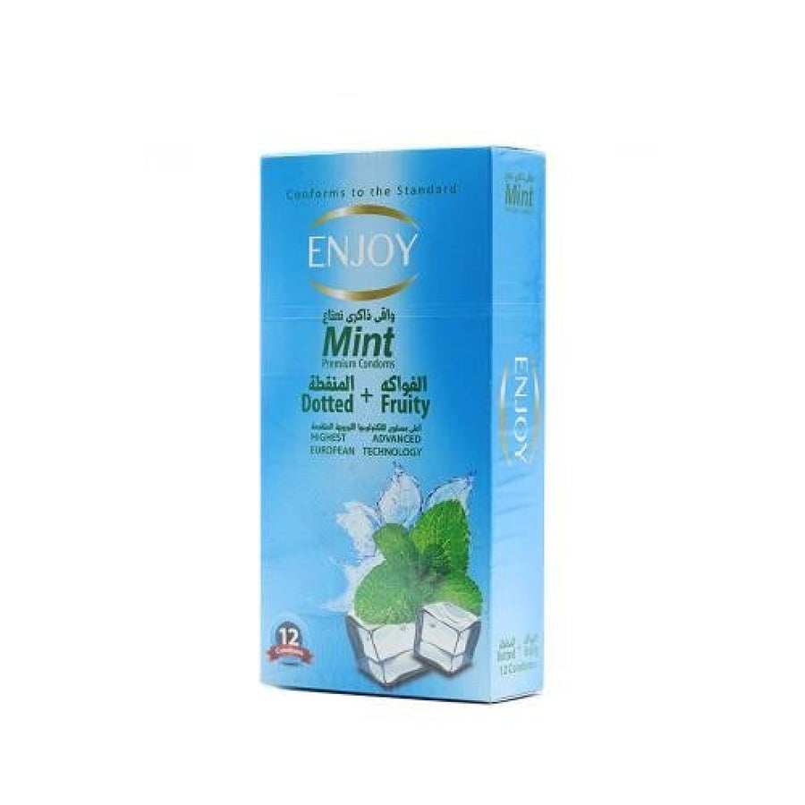 Enjoy Mint Dotted Fruity واقي ذكري بالنعناع 12 حبة