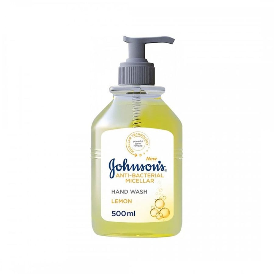 Johnson's غسول يدين مضاد للبكتيريا بالليمون 500 مل