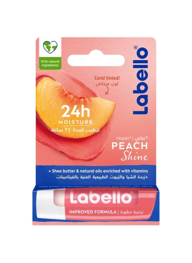 Labello Peach Shine بلسم عناية بالشفاه 4.8 جم