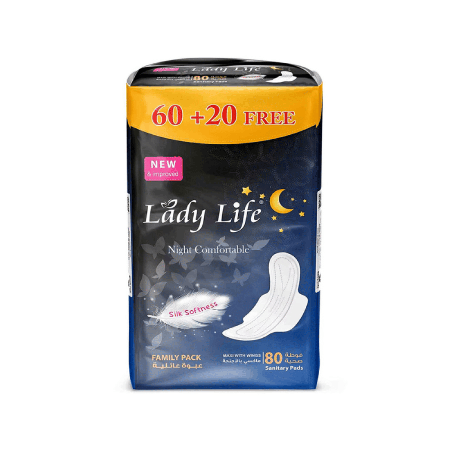 Lady Life فوط صحية ليلية 80 قطعة