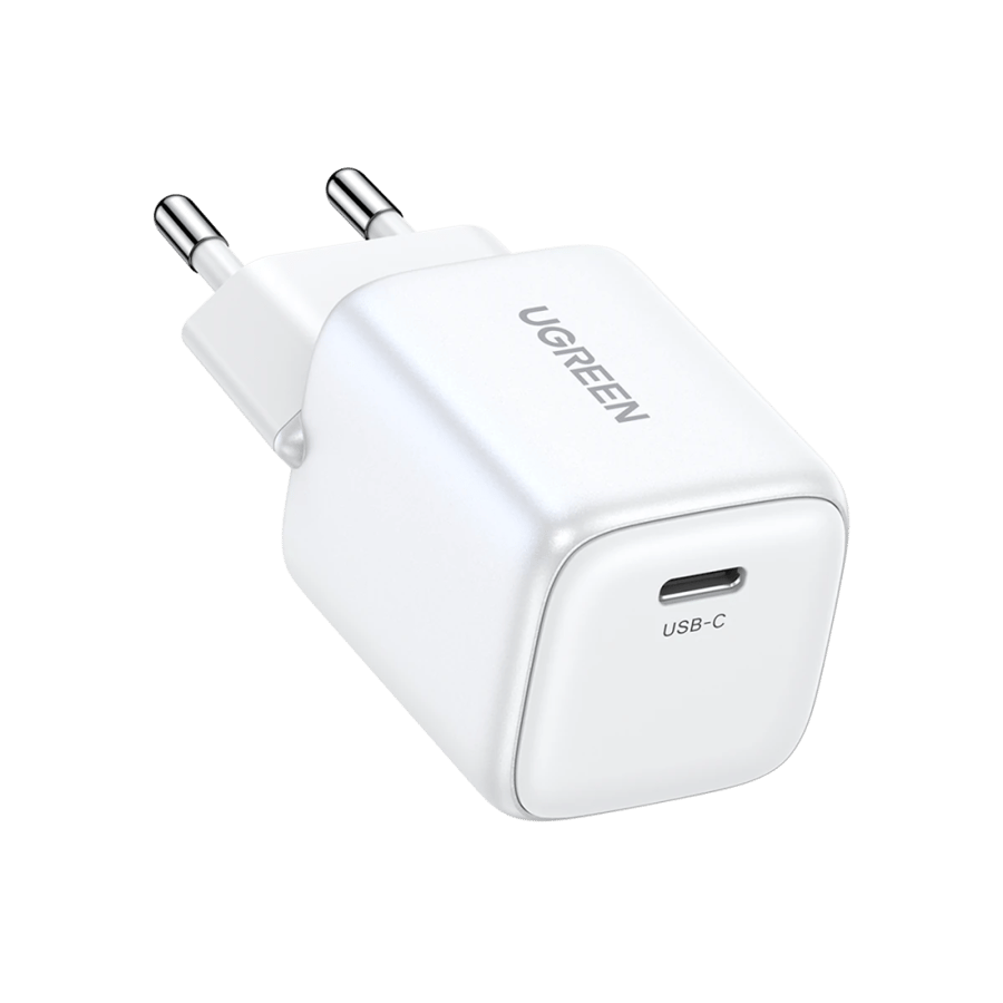 شاحن UGREEN Nexode USB-C GaN بقدرة 20 واط - أبيض