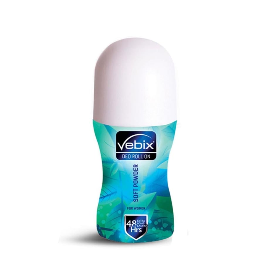 Vebix Powder Soft رول أون مزيل عرق للنساء 50 مل