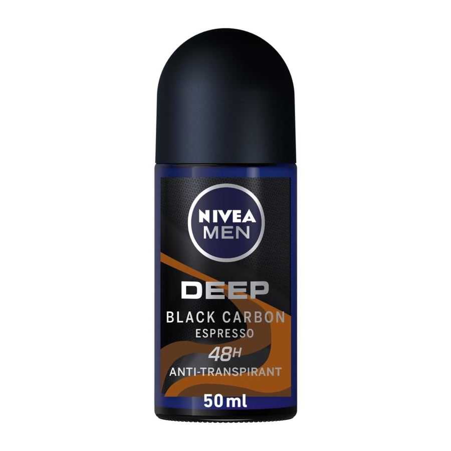 NIVEA MEN Deep Black Carbon Espresso رول أون مضاد للتعرق 50 مل