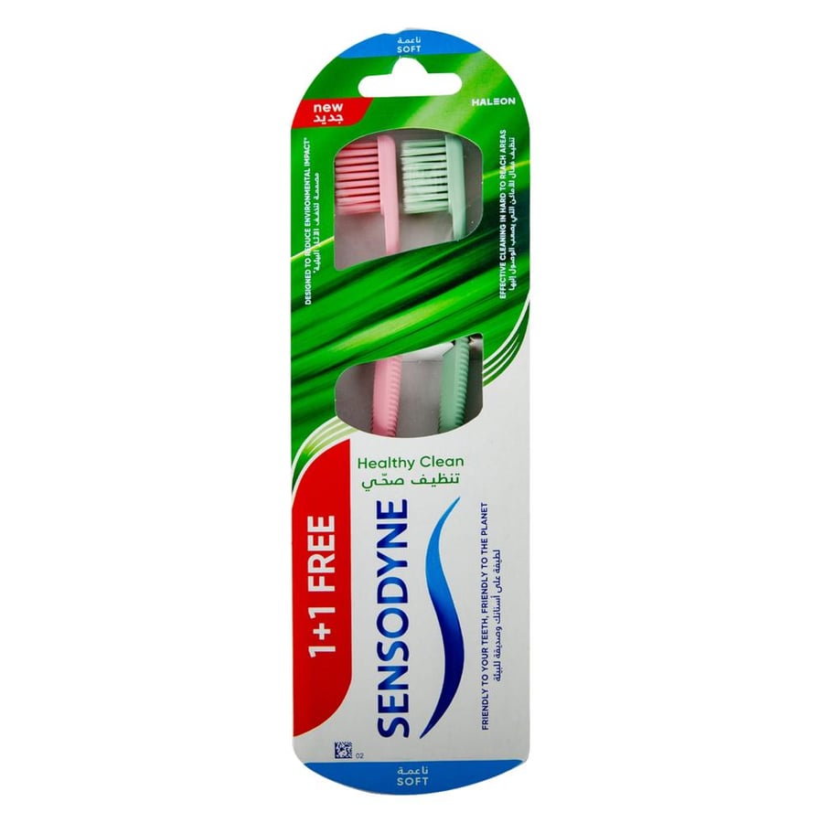 Sensodyne Healthy Clean فرشاة أسنان ناعمة 1 + 1 مجانًا