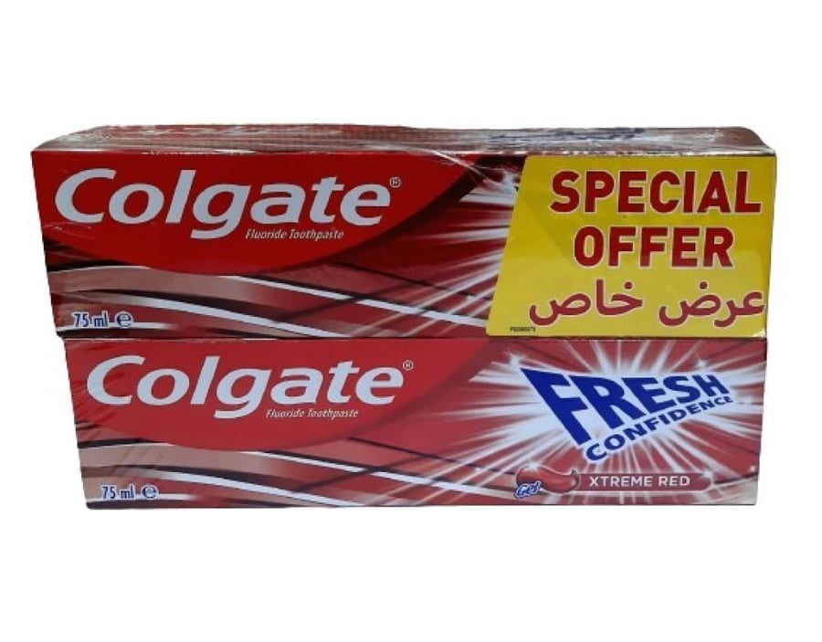 Colgate Extreme Fresh معجون أسنان 75 مل × 2